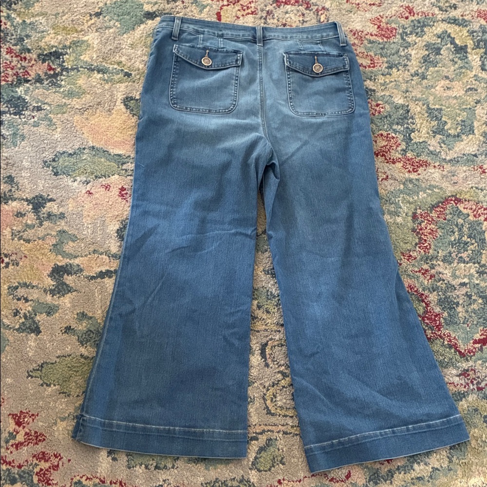 Chico's Light Blue Flare Jeans-14P - Picture 5 of 5